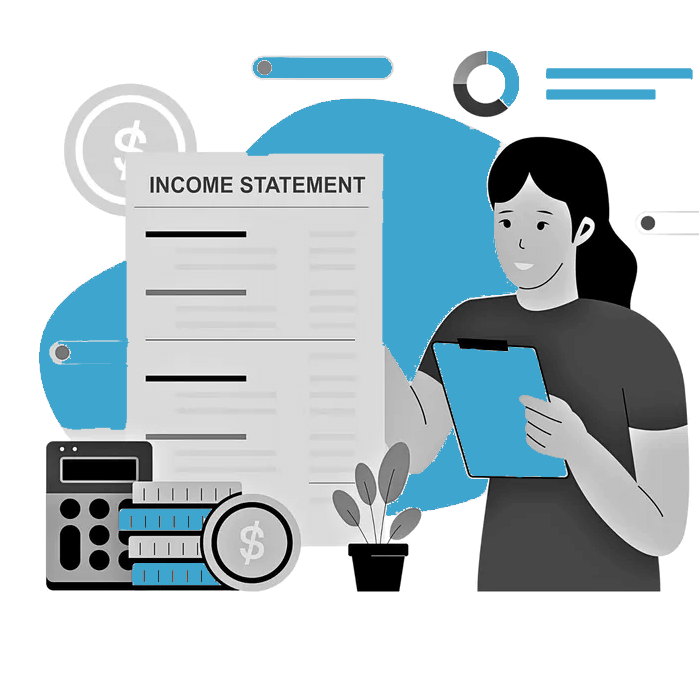 Accounting income statement icon
