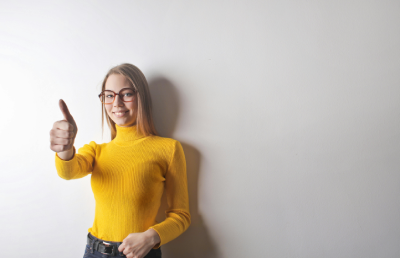 woman standing in the wall for "our essence"