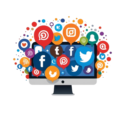 Social media marketing tools clipart